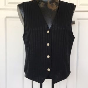 Vest Jessica Michelle Black Vest - Size M